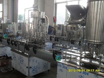 Glass Bottle Hot Juice Filling Machines , Automatic Water Bottling Plant